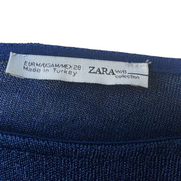 Zara Oversized Sweater M Lightweight Colorblock Boxy Lagenlook Office Preppy - Picture 8 of 9